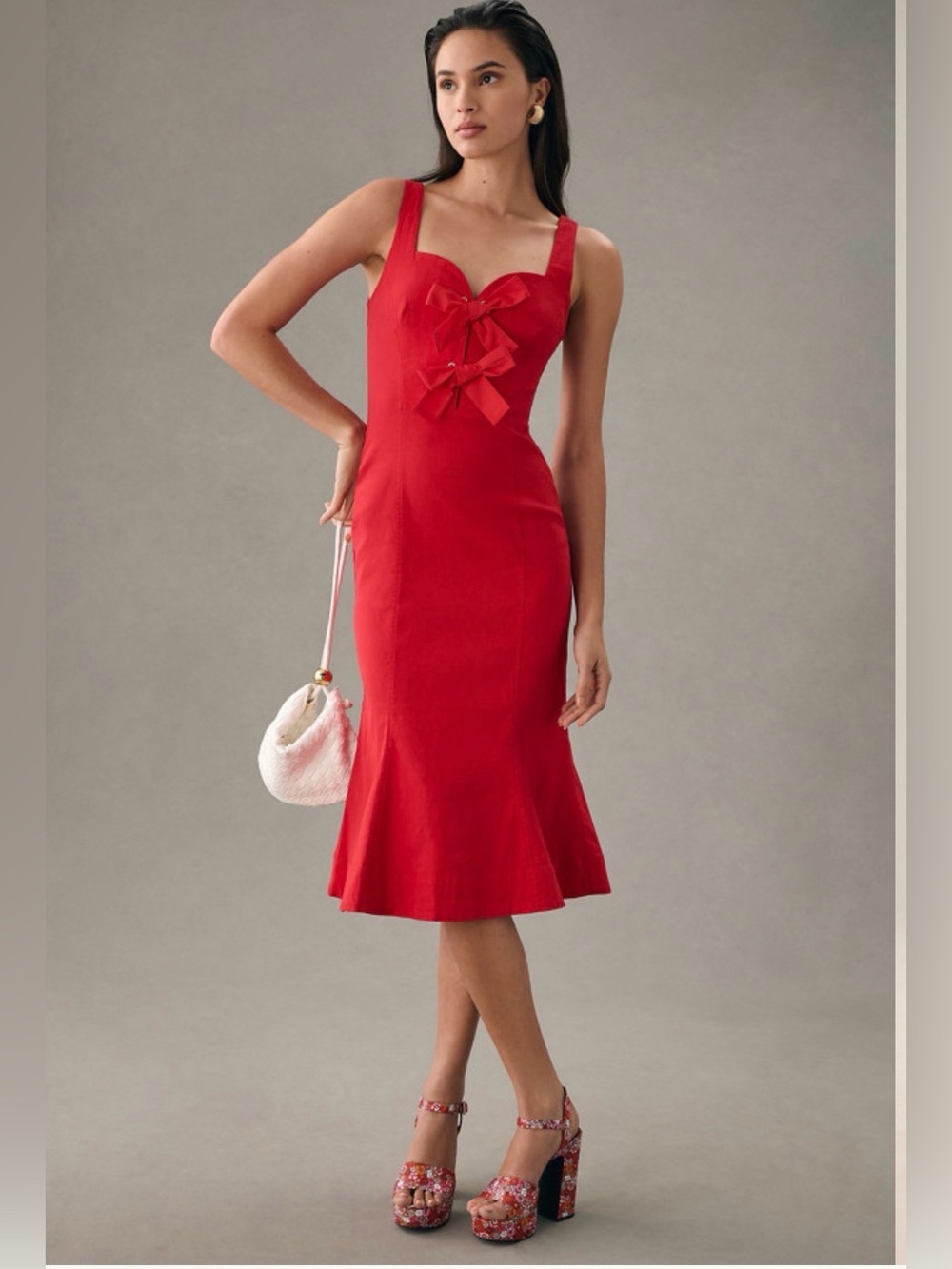 Anthropologie Sweetheart bow dress